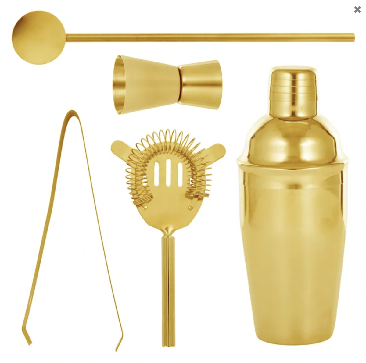 Boothby Cocktail 5 Set Gold – Urban Jungle CBR